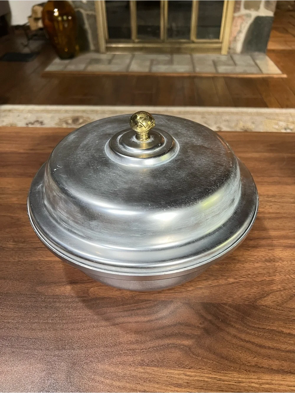 Vtg Kensington 1930s - 1950s Art Deco Casserole Brass Knob